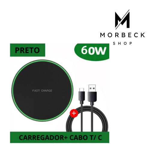 Carregador sem fio Fast Charger 60w