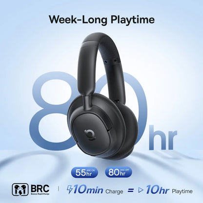 Baseus BH1/EH10 NC ANC Wireless Headphones 45dB Adaptive Hybrid Noise Cancelling Headsets Hi-Res LDAC Headphone Bluetooth 6.0